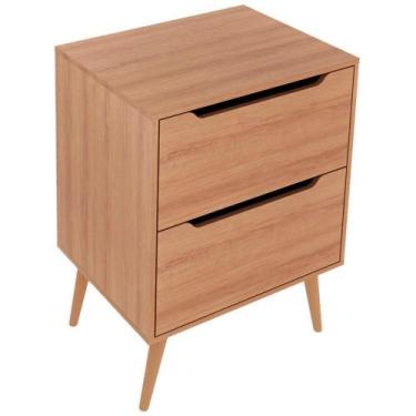 Imagem de Gabinete Para Banheiro 60 Cm Com 2 Gavetas Bn3639 Amendoa - TECNO MOBI