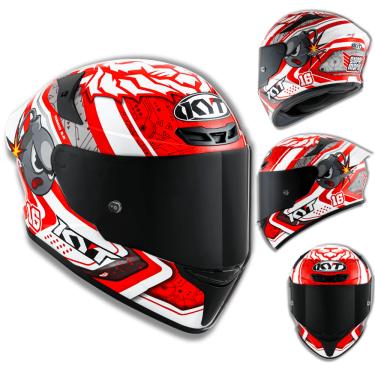 Imagem de Capacete KYT TT Course Super Mario Branco e Vermelho