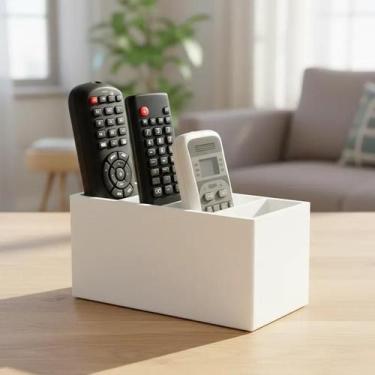 Imagem de Porta Controle Remoto em Acrílico para Mesa 4 Divisões - Fabricação Pr