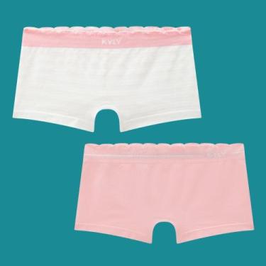 Imagem de Kit 2 com Calcinhas Criança Infantil Boxer Kyly sem Costura Tamanho:G,