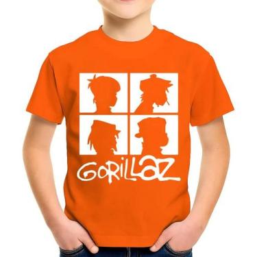 Imagem de Camiseta Camisa Infantil Juvenil Banda GorillazZ Poster Rock HipHop M1