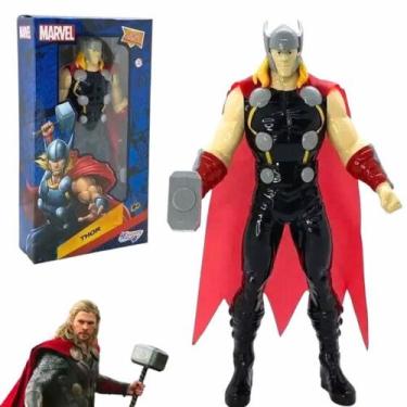 Imagem de Boneco Thor Grande 22cm Brinquedo Rei do Trovão - Marvel All Seasons -