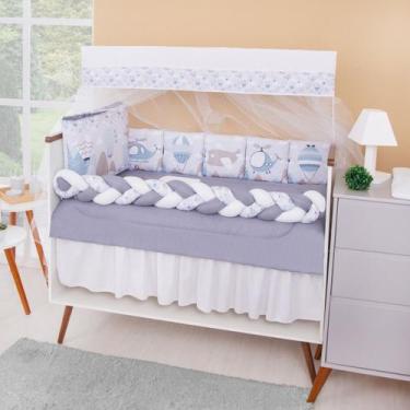 Imagem de Kit Berço Americano Almofadinhas Bebê Menino 13 peças - Avm Enxovais, 