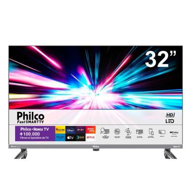 Imagem de Smart Tv Led 32 Philco Ptv32k34rkgb Roku Tv, Dolby Audio Cinza Bivolt