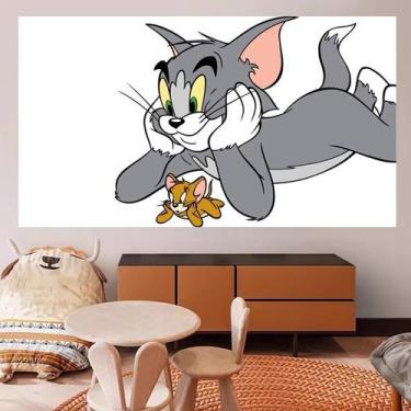 Imagem de Tapeçaria Tom e Jerry para pendurar na parede, 150x130cm, microtecido 