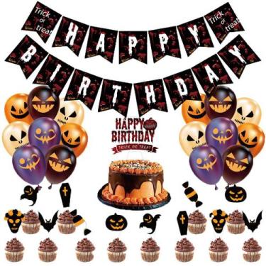 Imagem de Kit de balão de Halloween: balões de látex de festa, 30 unidades com b