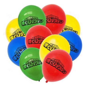 Imagem de Kit de balões My Hero 12 balões de látex para festa de anime de 30 cm 