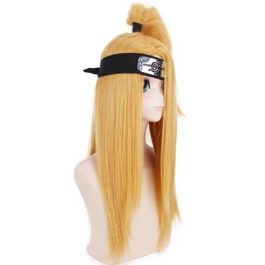 Imagem de Peruca de cosplay Deidaras Anime Costume 70cm de cabelo sintético - yi