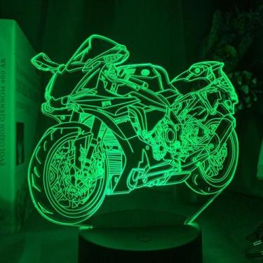 Imagem de Motocicletas LED 3D que mudam de cor com luz noturna para crianças - Y