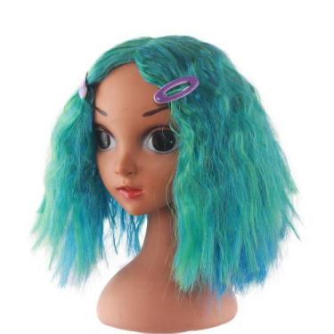 Imagem de Peruca de cosplay Insides Outs Envys, fantasia de anime sintética de 3