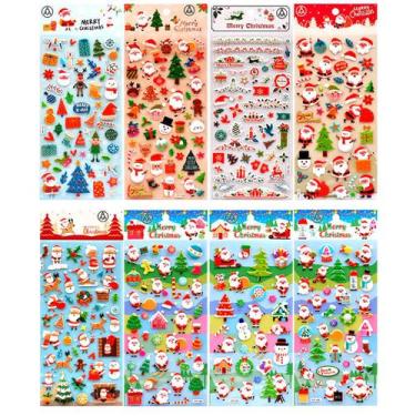 Imagem de Adesivos fofos Papai Noel 3D para bolsa de festa infantil - Yiweisai