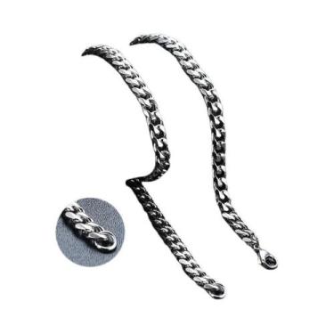 Imagem de Colar Masculino De Aço Inoxidável Elo Cubano 3-11mm, Corrente Miami Cu