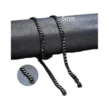 Imagem de Colar Masculino De Aço Inoxidável Elo Cubano 3-11mm, Corrente Miami Cu