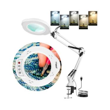 Imagem de Lupa Iluminada USB 72LED 8X 10X Para Soldagem, Reparos, Cuidados Com a