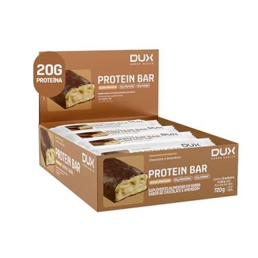 Imagem de DUX HUMAN HEALTH Protein Bar 12 Unidades Sabor Chocolate e Amendoim – Barra Proteica Sem Glúten e Sem Lactose, Fonte de Proteínas e Fibras
