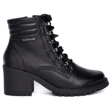 Imagem de Bota Feminina Comfortflex Cano Curto Couro Preto-Feminino