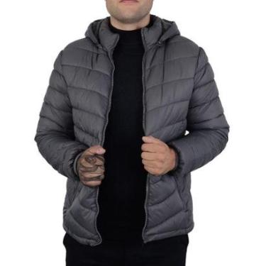Imagem de Jaqueta Masculina Safira Nylon Peluciada Cinza - M501-Masculino