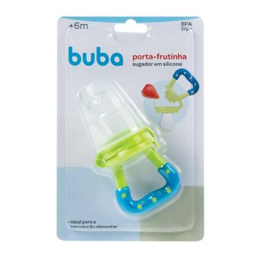 Imagem de Porta Frutinha Alimentadora Silicone Azul Buba Menino