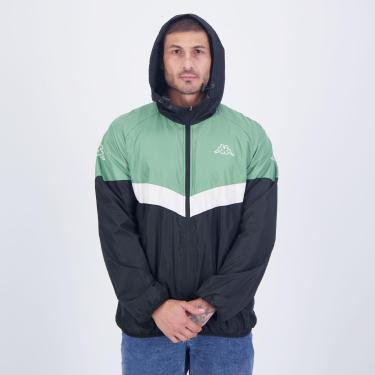 Imagem de Jaqueta Corta Vento Kappa Sport Logo Verde-Masculino