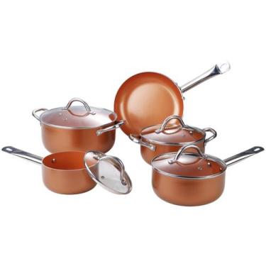 Imagem de Jogo Panelas Indução Antiaderente Zahtar Mater Chef 5 Peças Hauskraft,