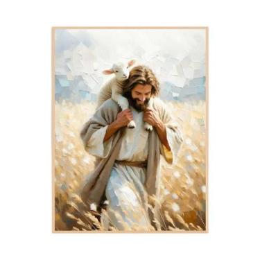 Imagem de Pôster De Arte De Parede Com Retrato De Jesus Cristo, Eu Caminhará Com