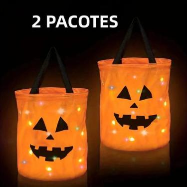 Imagem de Bolsa Colorida E Brilhante Para O Halloween, Pacote Com 2 Sacolas De D