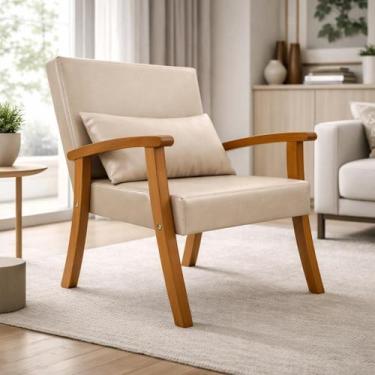 Imagem de Kit 2 Poltronas Jade Tecido material sintético Para Sala De Estar Mode