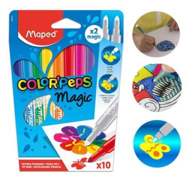 Imagem de Caneta Hidrográfica Maped Color Peps Mágica 8 Cores + 2