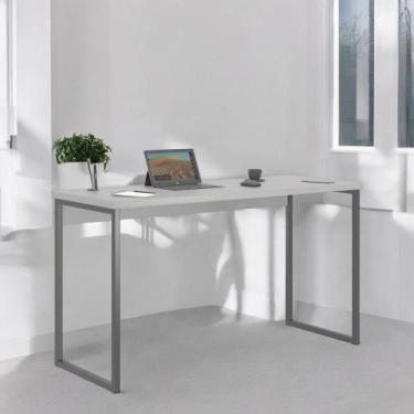 Imagem de Mesa Home Office Escrivaninha Shine 1,36 Cinza - Mobiliar Home Shop