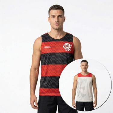 Imagem de Regata Flamengo Conexão Cinza e Vermelha - Braziline, P