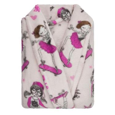 Imagem de Roupão Infantil Microfibra P M G Extra Macio Unissex - - CAMESA