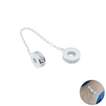 Imagem de Trava Para Pulseira De Berloques Cravejada Em Prata 925 - MIT Joias, R