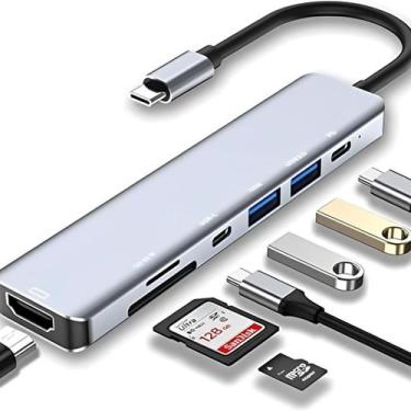 Imagem de Hub USB-C 7 em 1 Profissional com HDMI 4K e Leitor SD