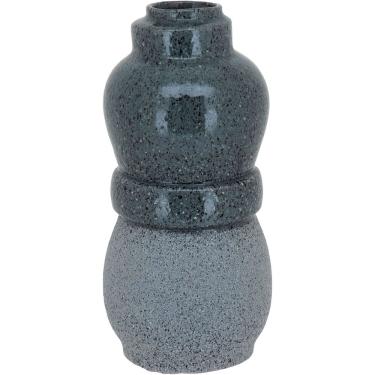 Imagem de VASO DECORATIVO ENFEITE PLANTA CERÂMICA 32x15x15cm CINZA