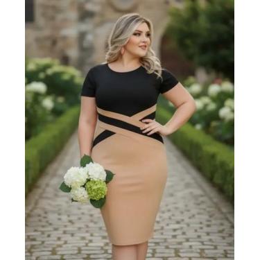 Imagem de Vestido Midi Detalhe em X Moda Feminina Evangélica - Miss FLOWER, Pret