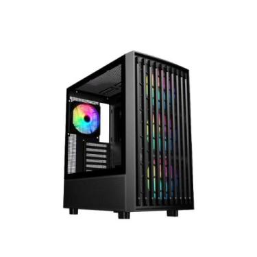 Imagem de Gabinete Gamer Bluecase Zion Pro c/ 4 Fans e Vidro BG-062