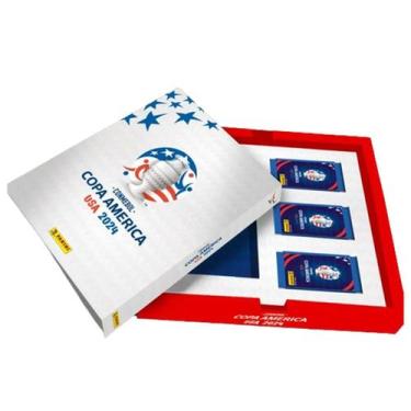 Imagem de CONMEBOL COPA AMÉRICA USA 2024 - Kit Box Premium Álbum Capa Dura Prata