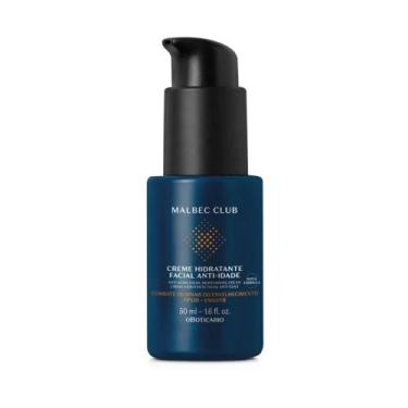 Imagem de Creme Hidratante Facial Anti-Idade Malbec Club 50ml - Cuidados para pe
