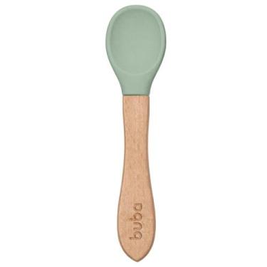Imagem de Colher Em Silicone E Bambu Verde - Buba