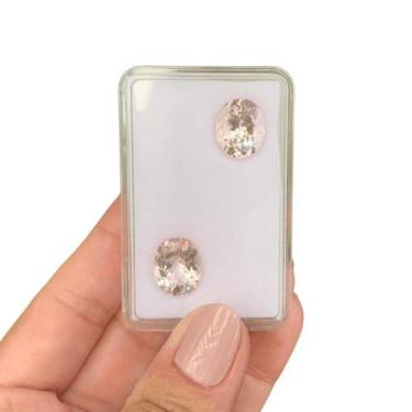 Imagem de Morganita Oval Par 10,30ct - SP GEMAS