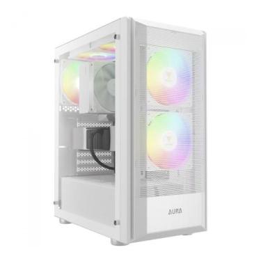 Imagem de Gabinete Gamdias Aura Gc6 Wh Argb Atx Mid Tower Lateral De Vidro Tempe
