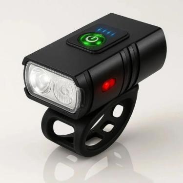 Imagem de Farol De Bicicleta Led Recarregável Usb Alta Potência, Indicador De Ba