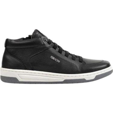 Imagem de Bota Masculina Casual Cano Médio Couro Vox 8053-617A Ferracini, Preto,