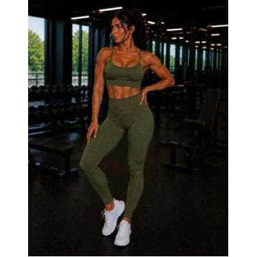 Imagem de Conjunto Calça legging Básica e Top Academia Esporte Fitness Treino Ca
