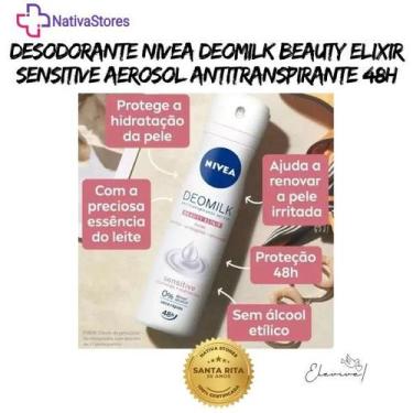 Imagem de Desodorante Nivea Deomilk Beauty Elixir Sensitive Aerosol Antitranspir
