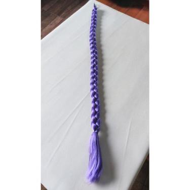Imagem de Aplique Trança Colorida com Elástico - Thina Patrocinio, Roxo/Lilás
