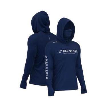 Imagem de Camisa Para Pesca UV X Protect 360 com Capuz Buff Mar Negro -, Marinho