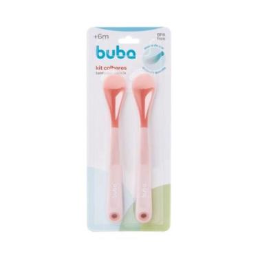 Imagem de Kit 2 Colheres Termossensíveis Rosa Buba - Introdução Alimentar