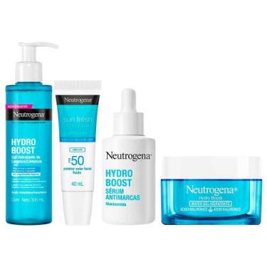 Imagem de Kit Rotina Facial Completa Neutrogena Hydro Boost - Gel Limpeza + Séru