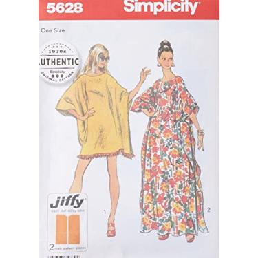 Imagem de Simplicity UV5628OS 1970's Vintage Fashion Women's Caftan Pattern Kit, Code 5628, Tamanhos 8-40